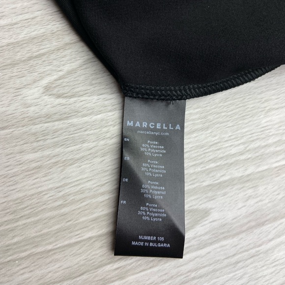 Marcella NYC Manhattan Dress Gown One Shoulder Maxi Ponte Fabric Size Small - Picture 16 of 17